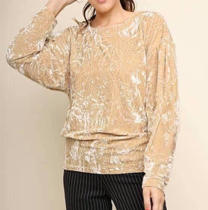 Champagne Velvet Sweater