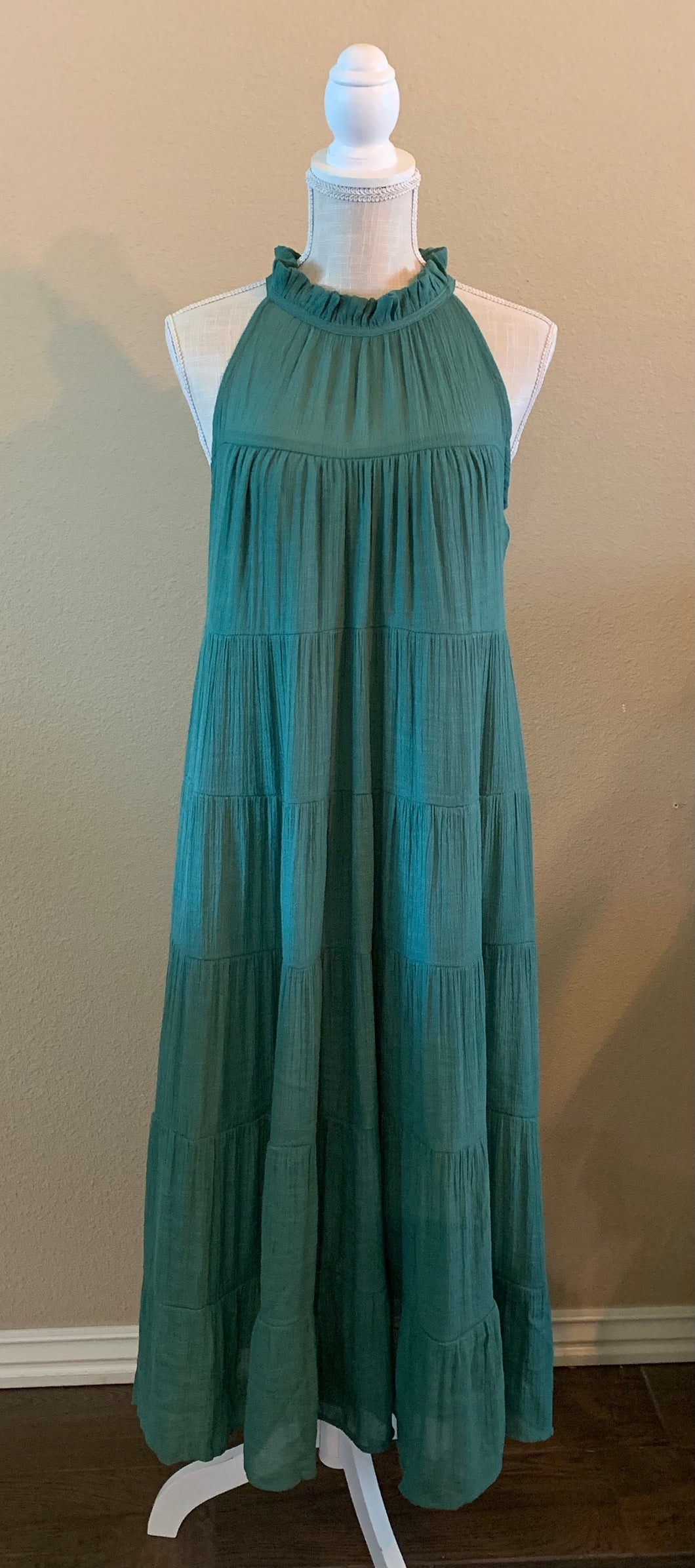 Sage Tiered Dress