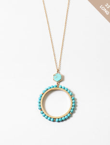 Turquoise Beaded Circle